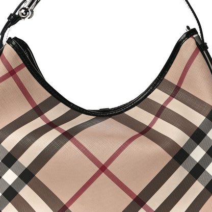 Burberry Nova Check Small Barton Hobo Black 7 of 11