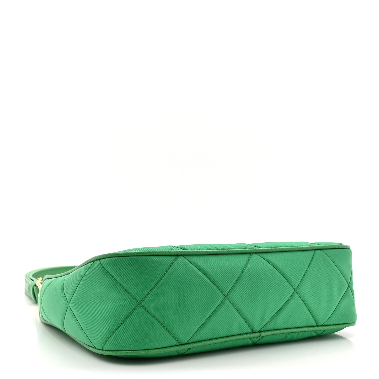 Re-Nylon Saffiano Stitched Mini Re-Edition 1995 Chaine Shoulder Bag Menta