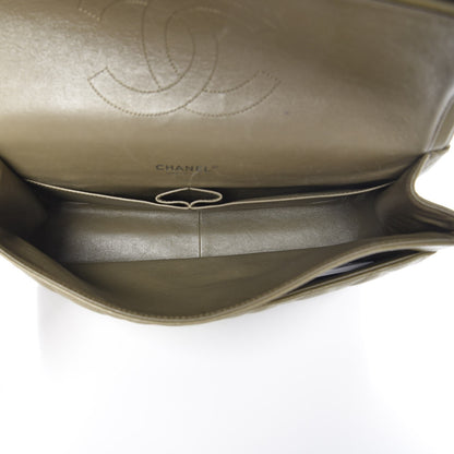 Chanel Lambskin Quilted Maxi Double Flap Green 5 of 7