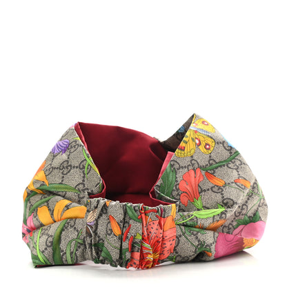 Gucci Silk Monogram Flora Print Headband M Red 3 of 6