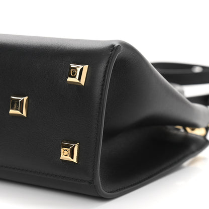 Salvatore Ferragamo Calfskin Small The Studio Box Bag Black 10 of 14
