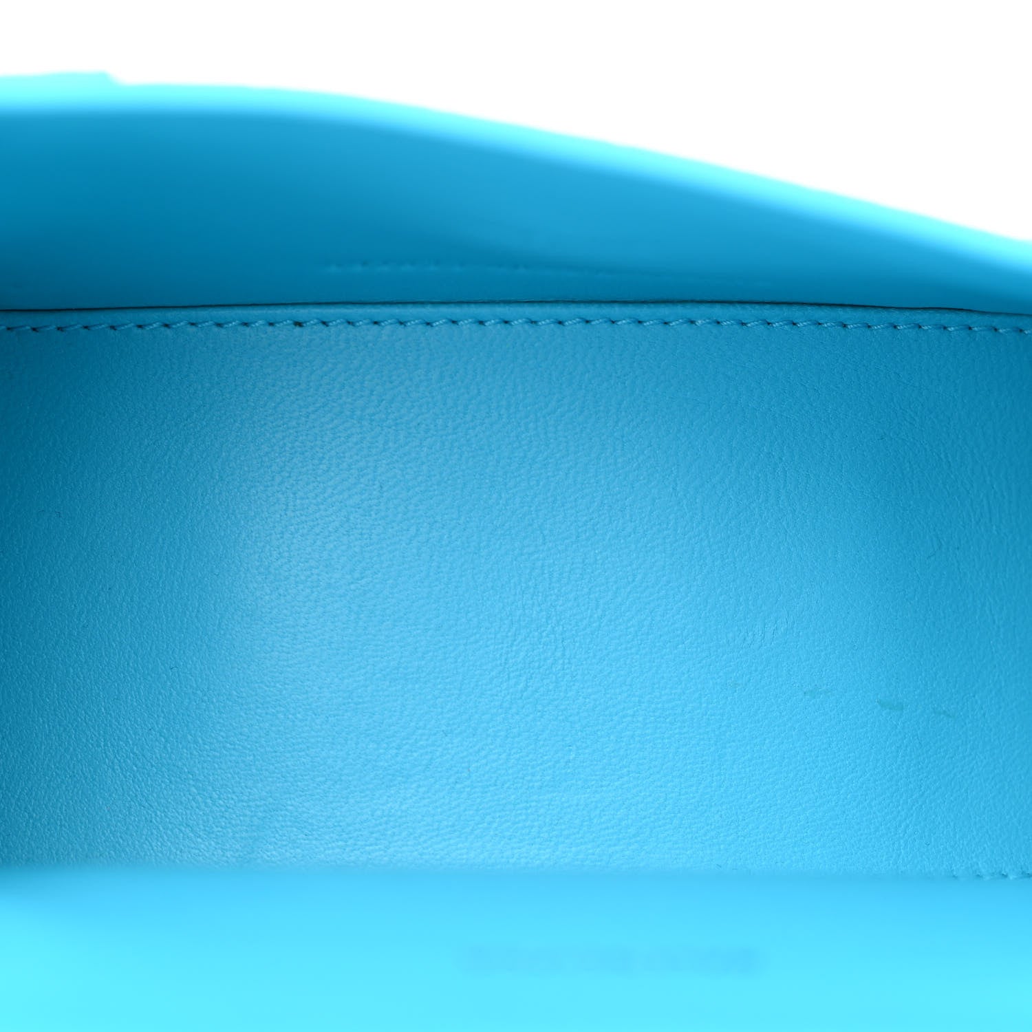 Balenciaga Shiny Calfskin Crocodile Embossed Hourglass Top Handle Bag XS Cyan 5 of 13