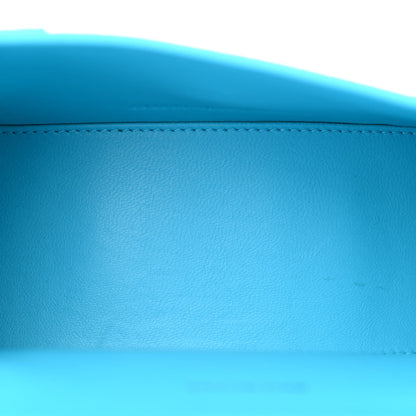Balenciaga Shiny Calfskin Crocodile Embossed Hourglass Top Handle Bag XS Cyan 5 of 13