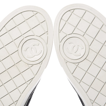 Chanel Canvas Lace Up Cap Toe Sneakers 38 Black 6 of 11