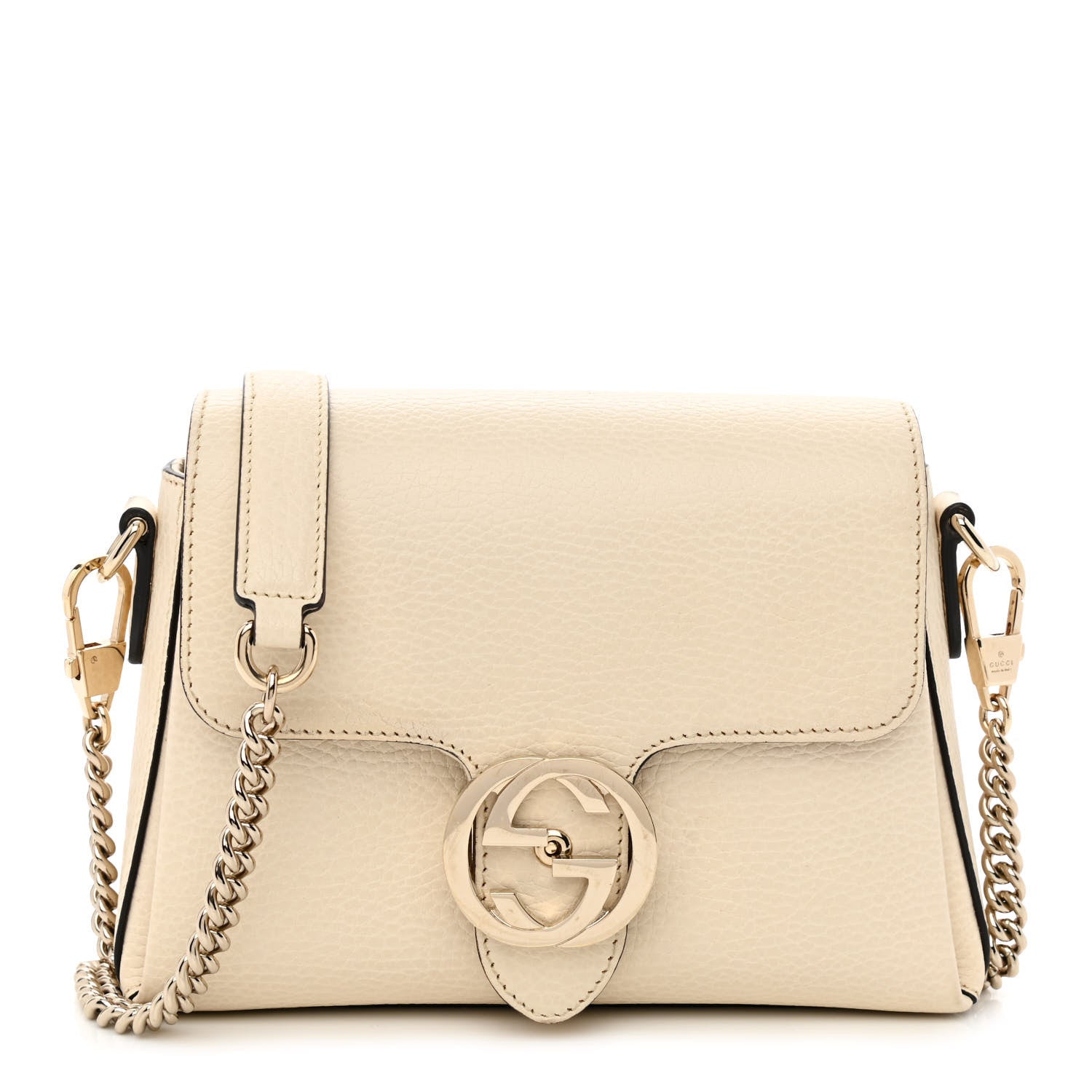 Gucci Dollar Calfskin Interlocking G Crossbody Bag Ivoire 1 of 10