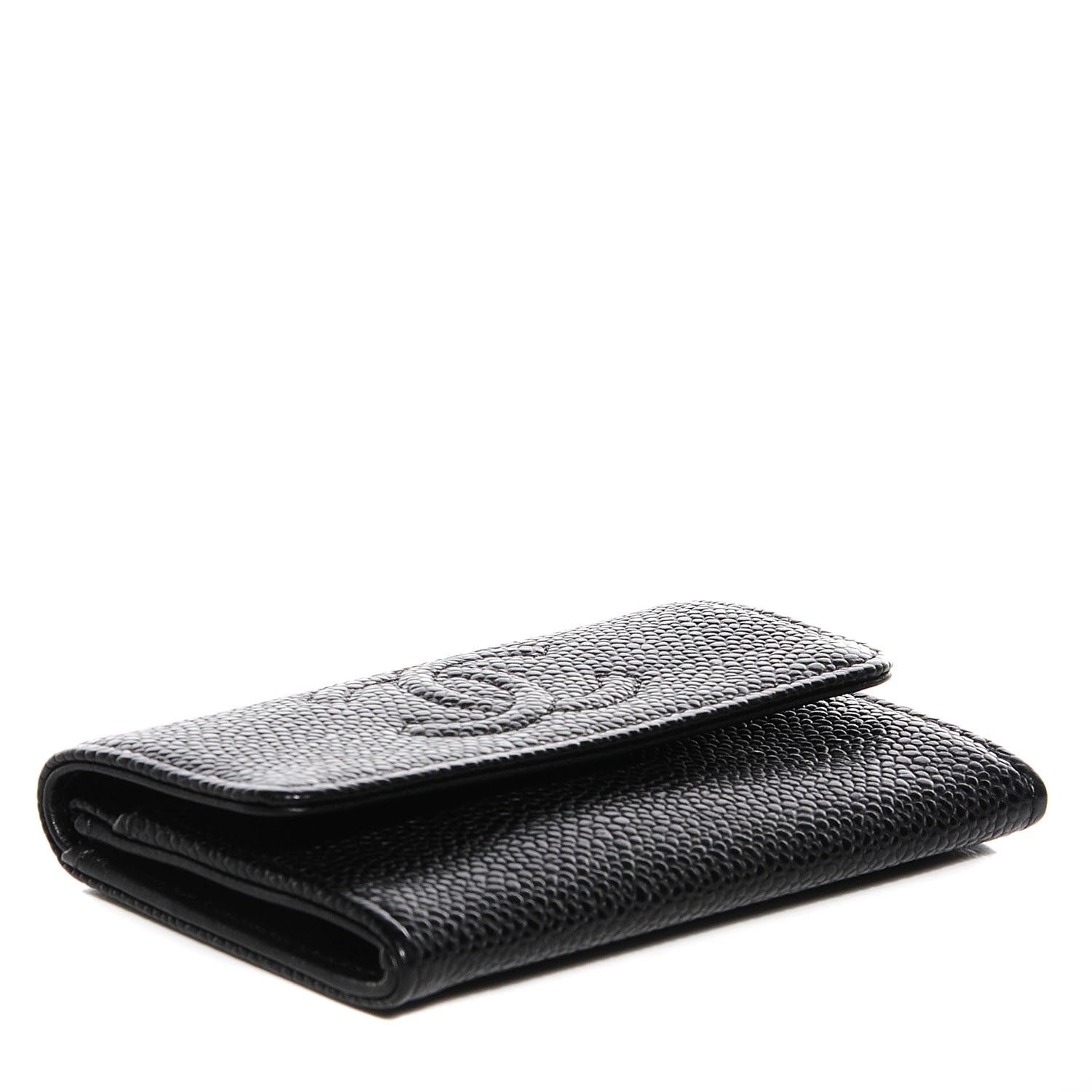 Chanel Caviar Timeless CC Flap Card Holder Black 4 of 9