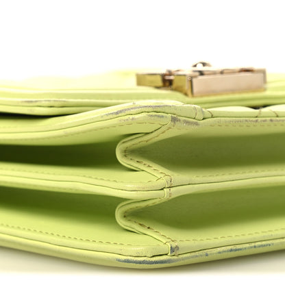Chanel Calfskin Quilted North South Boy Flap Light Green 9 of 15