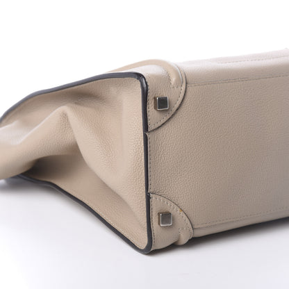 Celine Drummed Calfskin Shoulder Luggage Dune 8 of 9