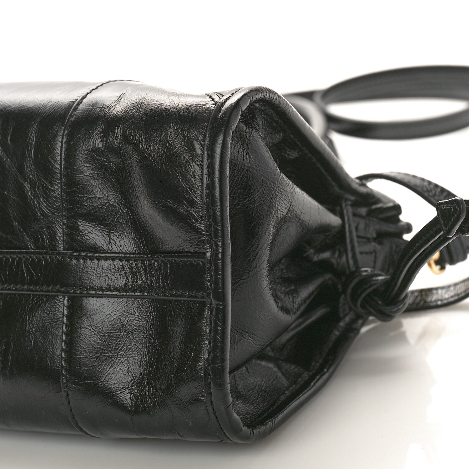 Prada Shiny Nappa Medium Shoulder Bag Black 9 of 9