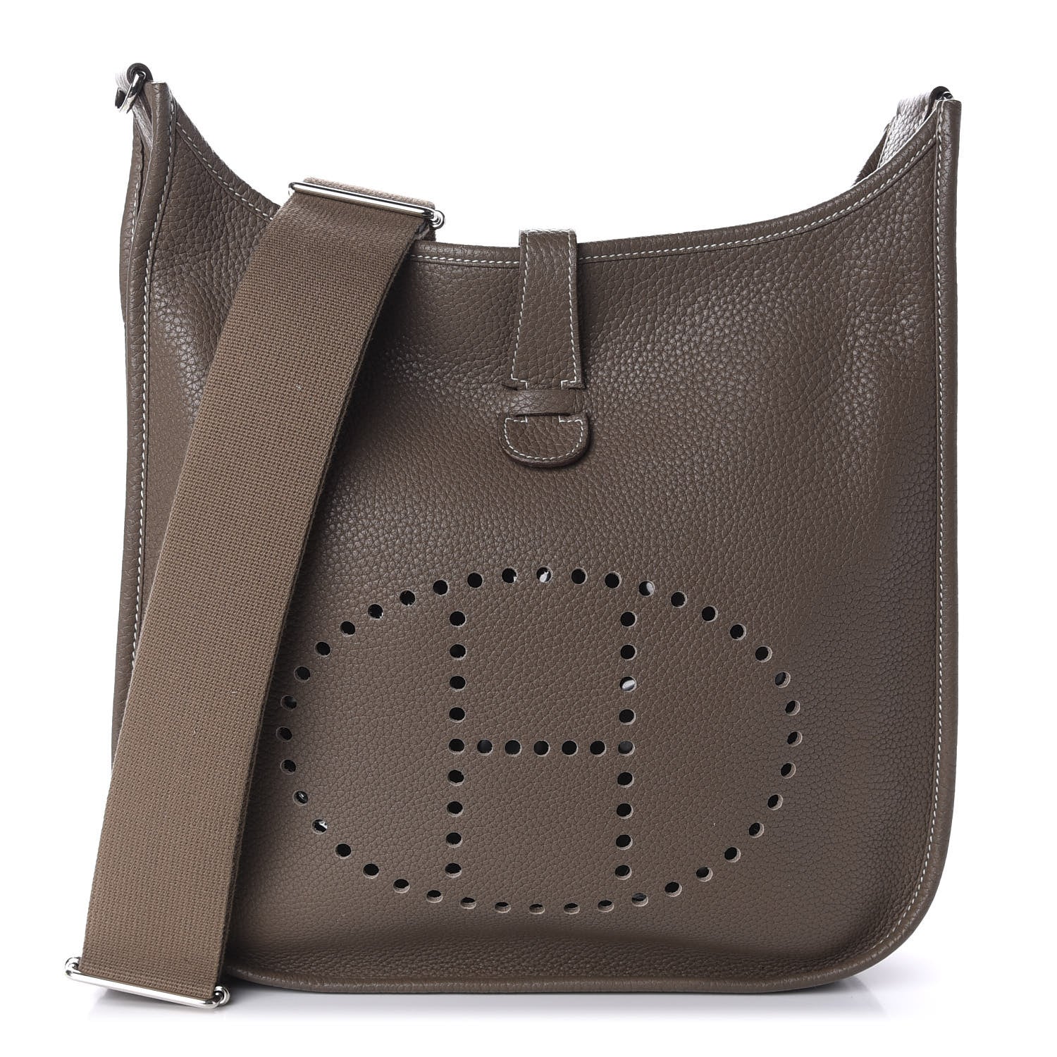 Hermes Taurillon Clemence Evelyne III GM Etoupe 1 of 9