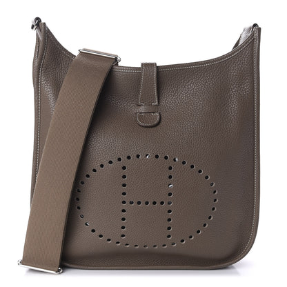 Hermes Taurillon Clemence Evelyne III GM Etoupe 1 of 9