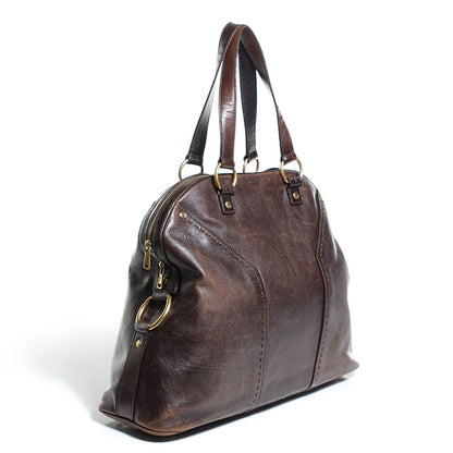 Saint Laurent Calfskin Oversized Muse Brown 2 of 9