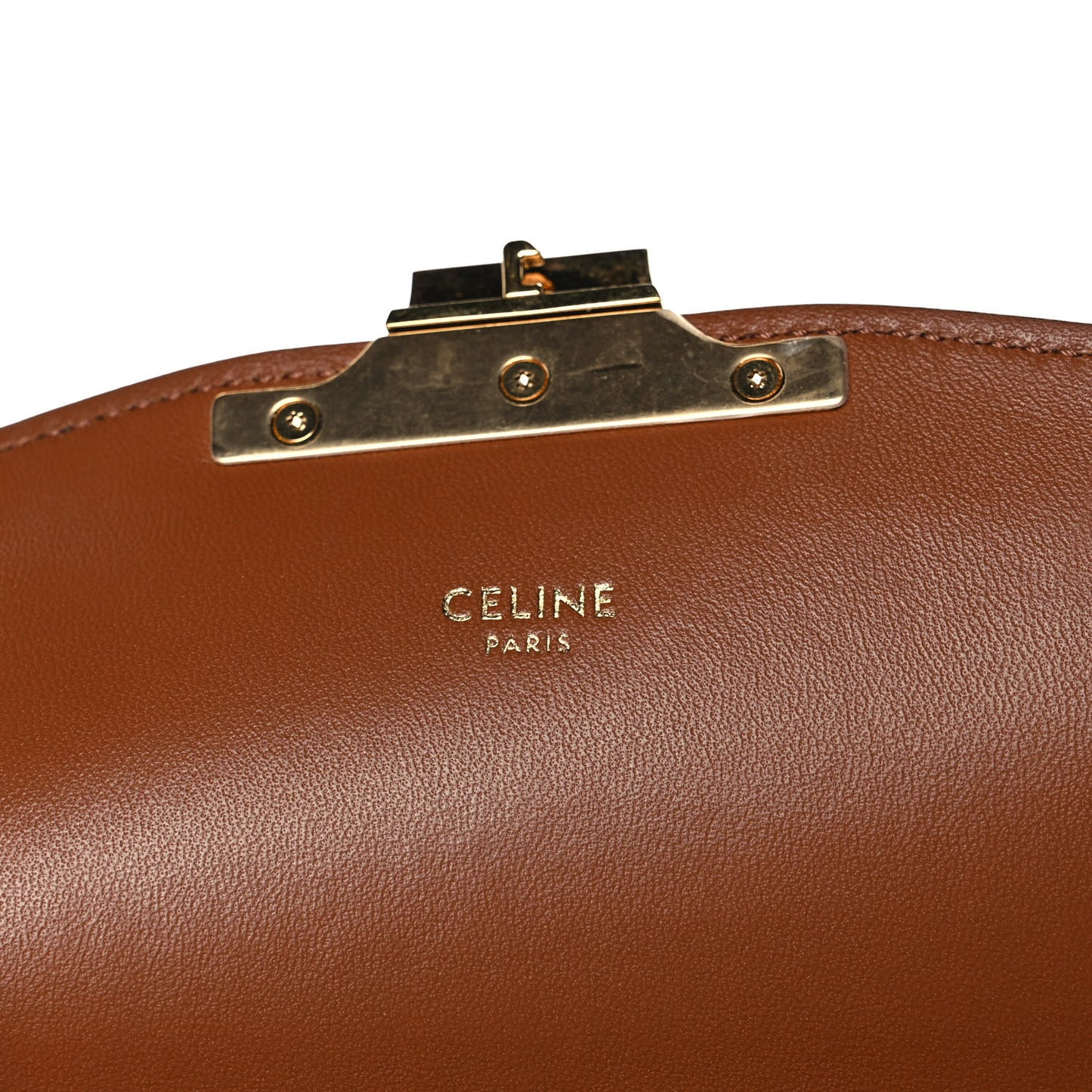 Calfskin Triomphe Canvas Teen Triomphe Bag White