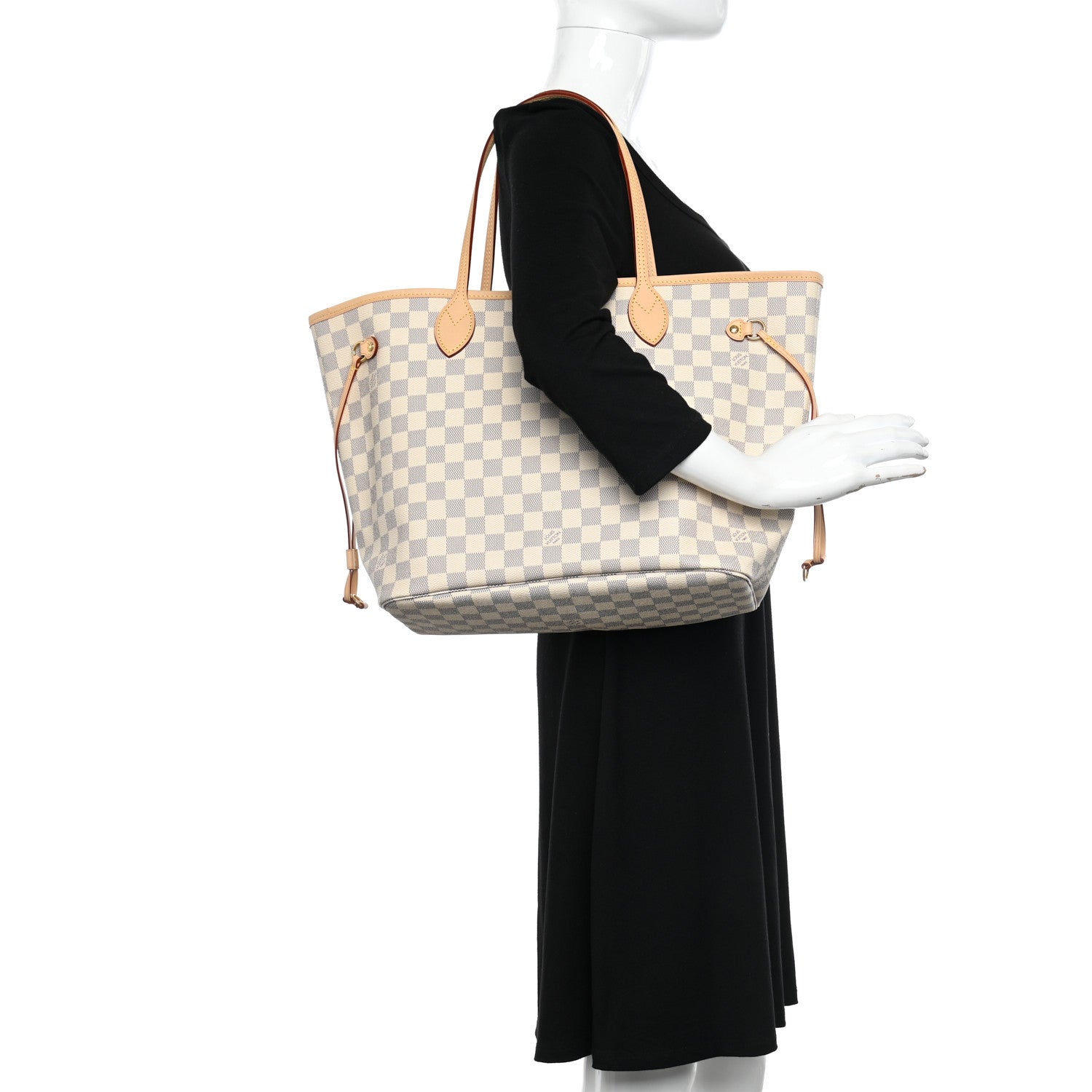 Louis Vuitton Damier Azur Neo Neverfull MM Rose Ballerine 2 of 9
