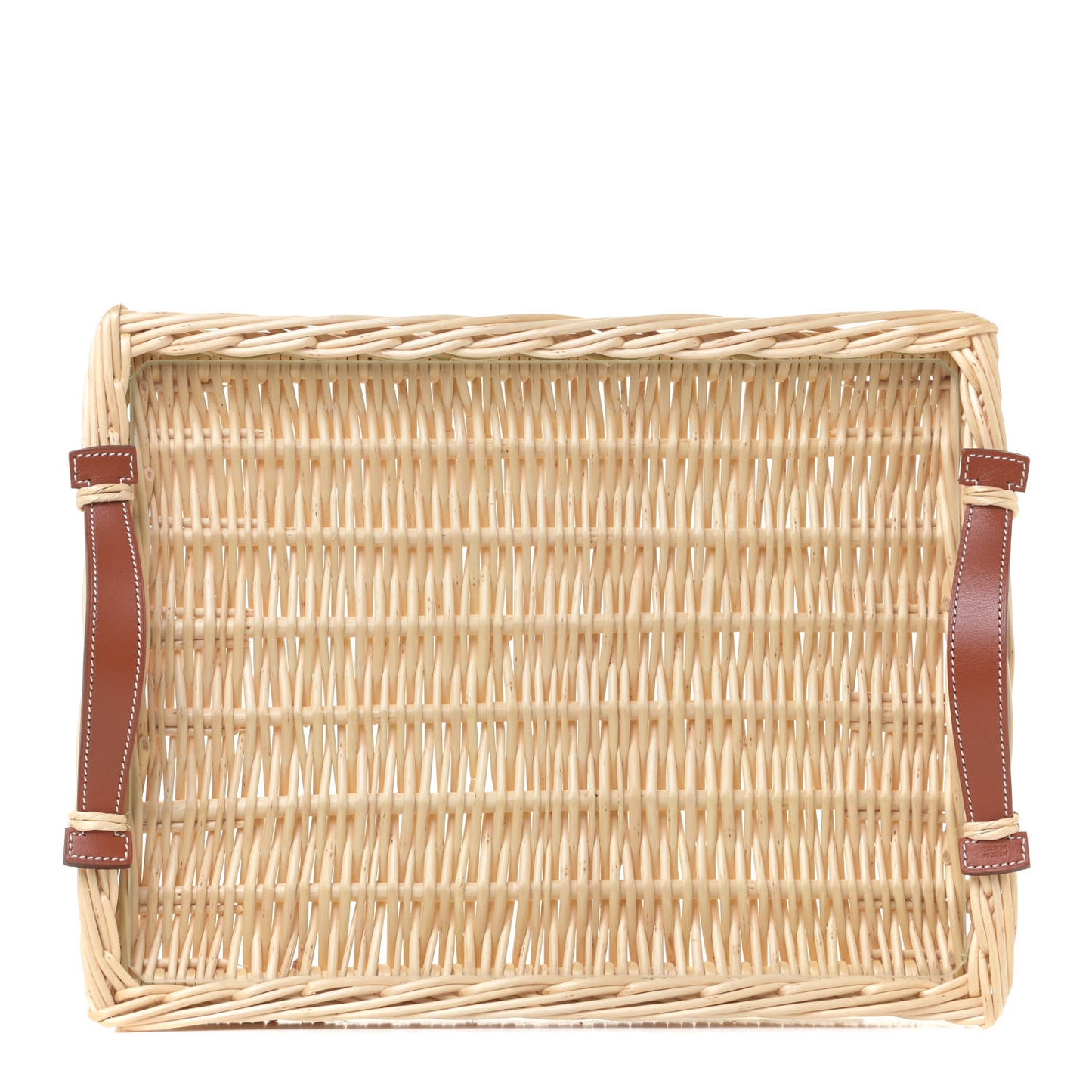 Wicker Bridle Oseraie Tray Brique