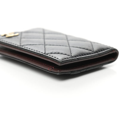 Chanel Lambskin Quilted Card Holder Wallet Black 12 of 14