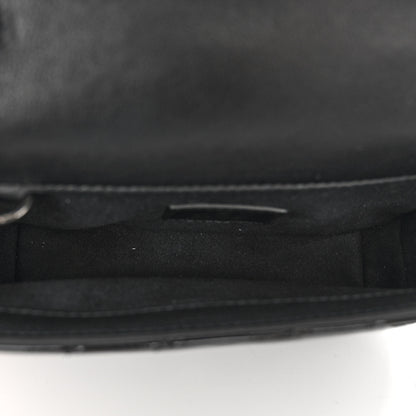 Gucci Patent Lambskin Enamel Matelasse Monochrome Super Mini GG Marmont Shoulder Bag Black 5 of 9
