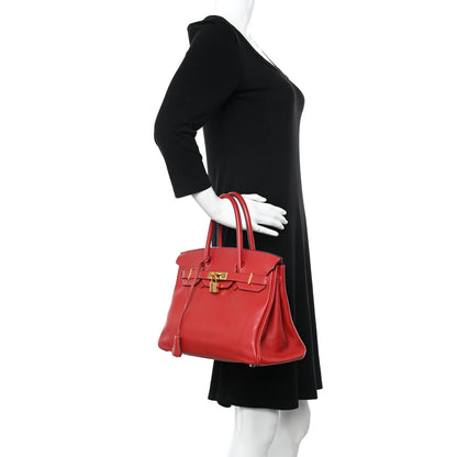 Hermes Swift Birkin 30 Rouge Vif 2 of 17