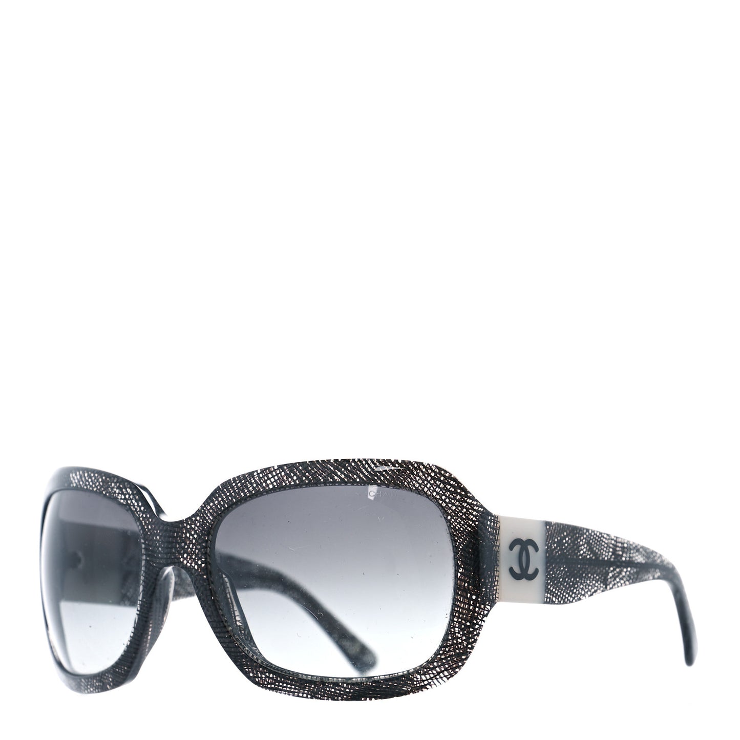 Acetate CC Lace Effect Sunglasses 5146 Black White