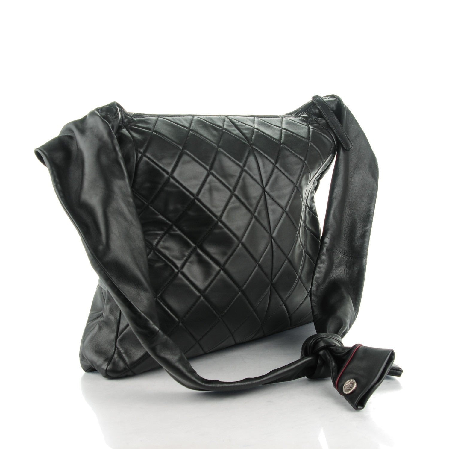 Chanel Lambskin Quilted Large Girl Bag Black 3 of 7