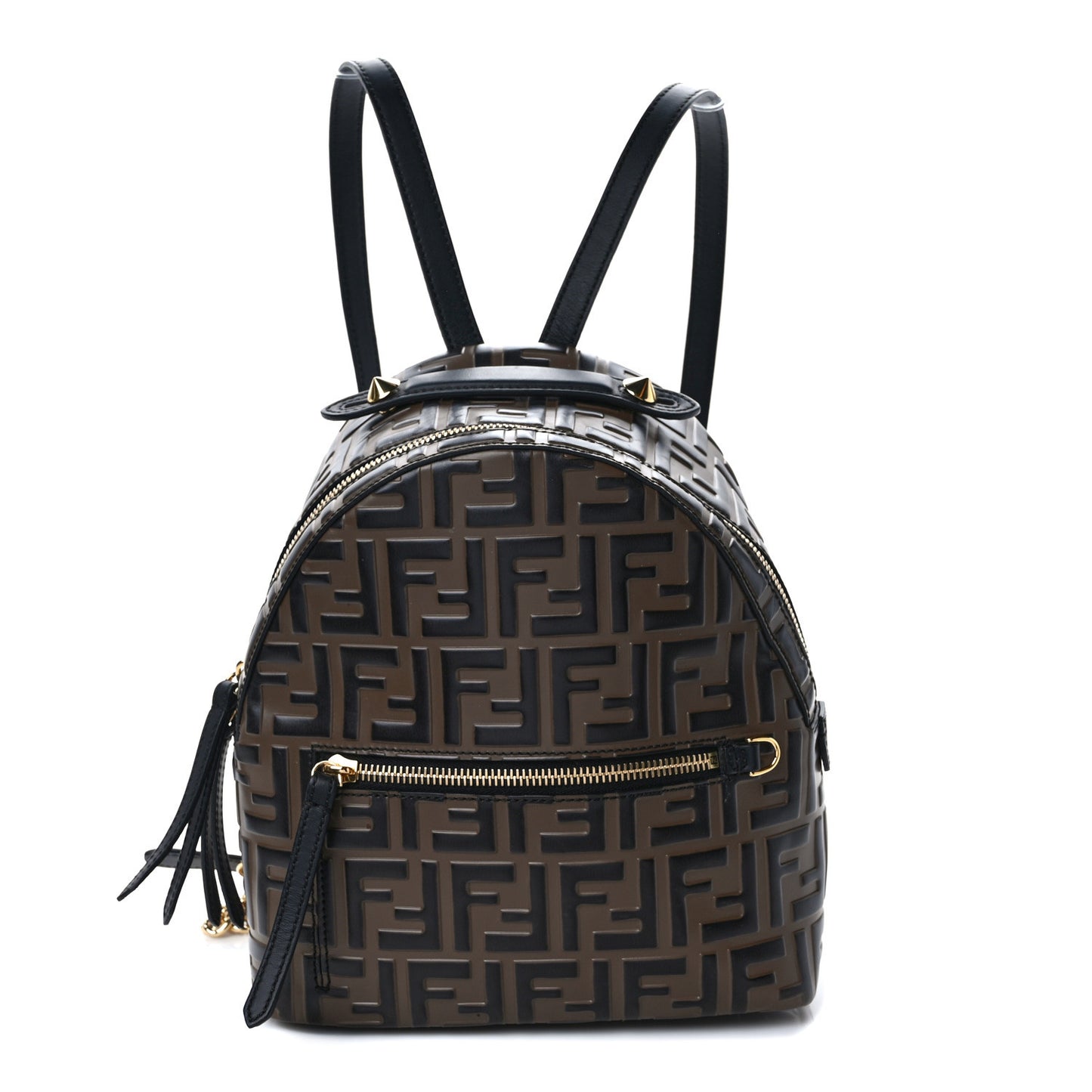Vitello Bi-Color FF 1974 Embossed Mini Backpack Maya Black