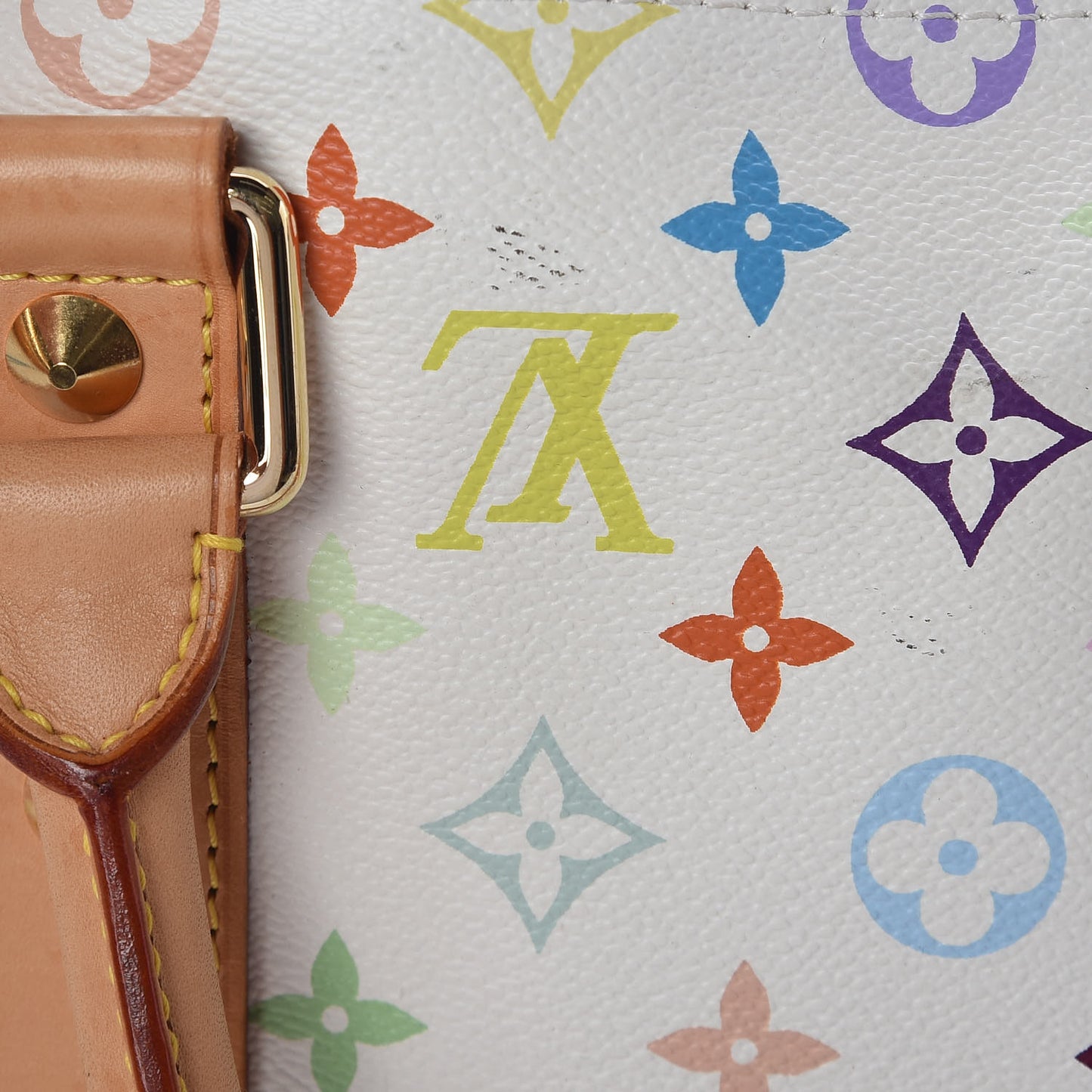 Monogram Multicolor Keepall 45 White