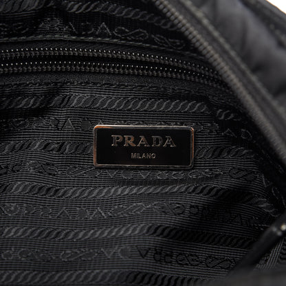 Prada Tessuto Nylon Saffiano Flat Messenger Bag Black 8 of 9