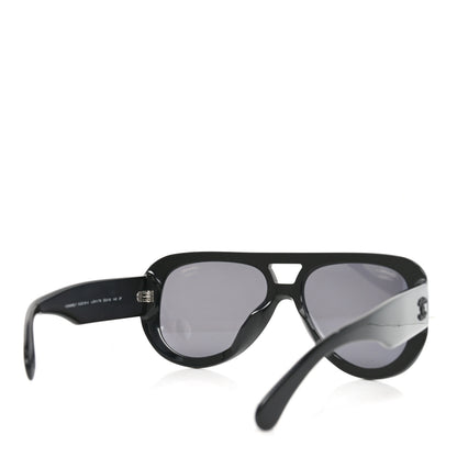 Chanel Acetate Strass Polarized Sunglasses 5432-B-A Black 4 of 7