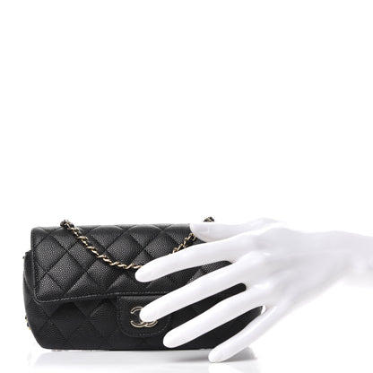 Chanel Caviar Quilted Glasses Case With Chain Black 2 of 9