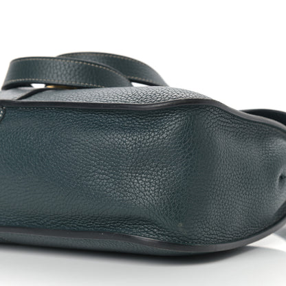 Hermes Taurillon Clemence Halzan 31 GM Vert Cypress 9 of 10