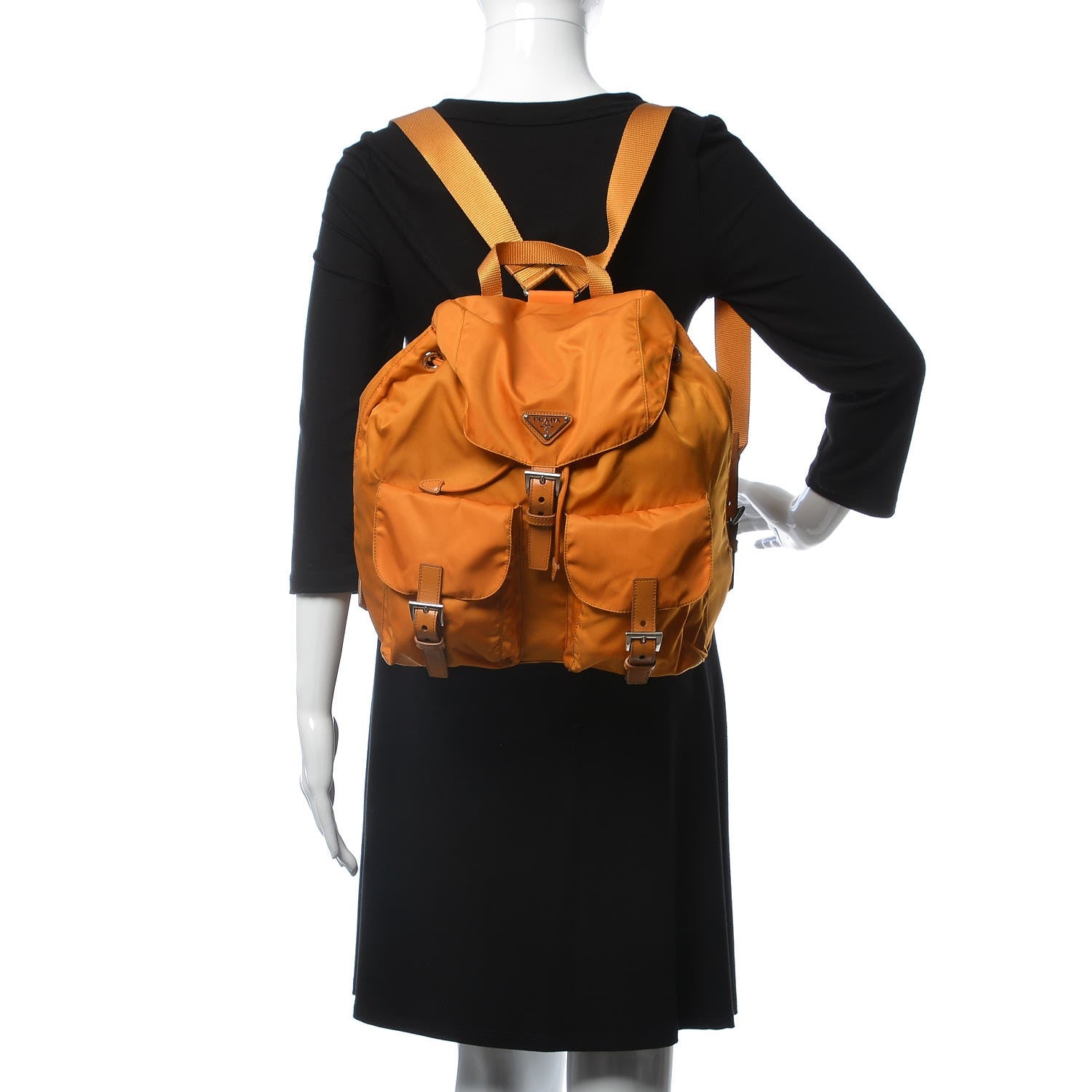 Prada Tessuto Nylon Vela Backpack Ambra 2 of 10