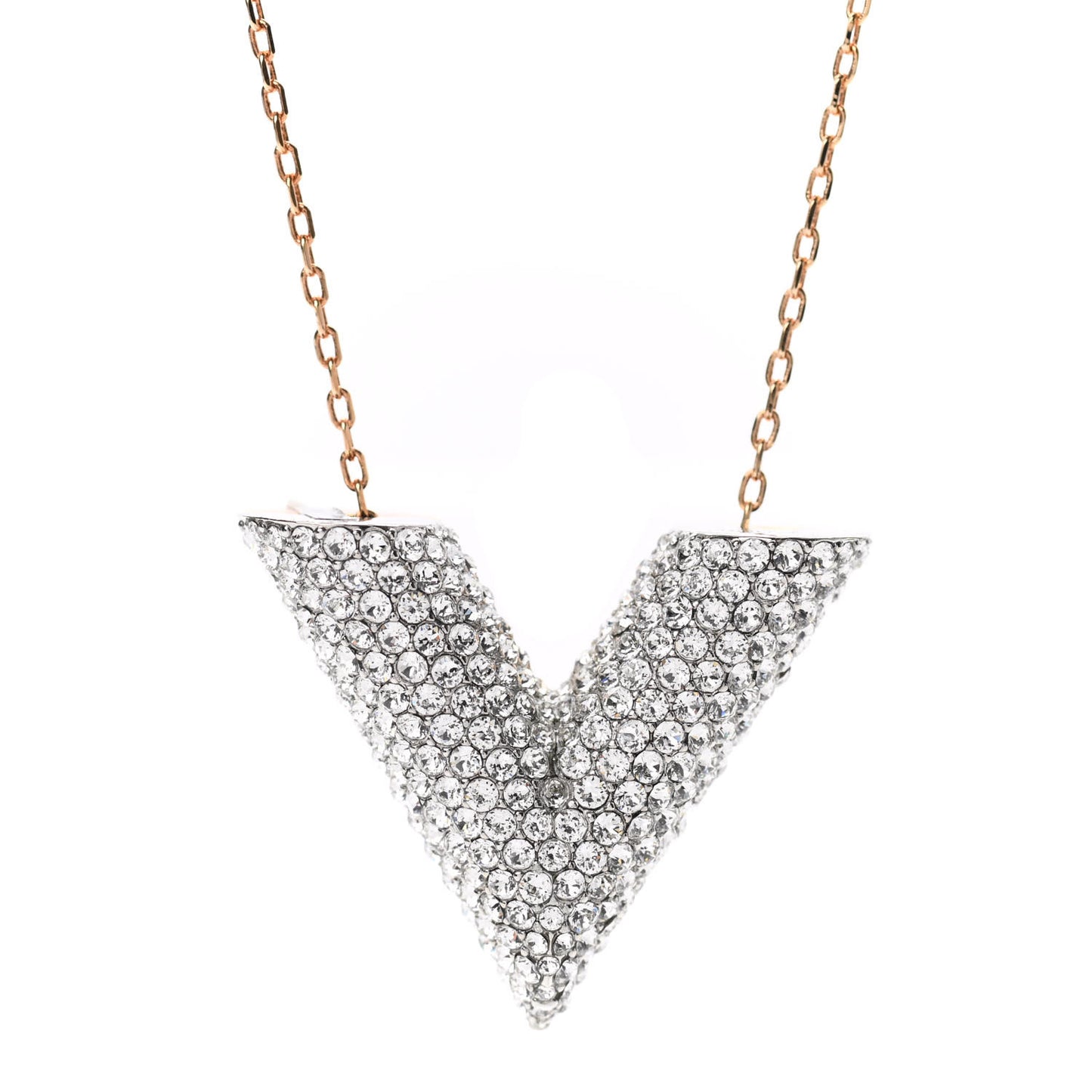 Crystal Essential V Necklace Gold