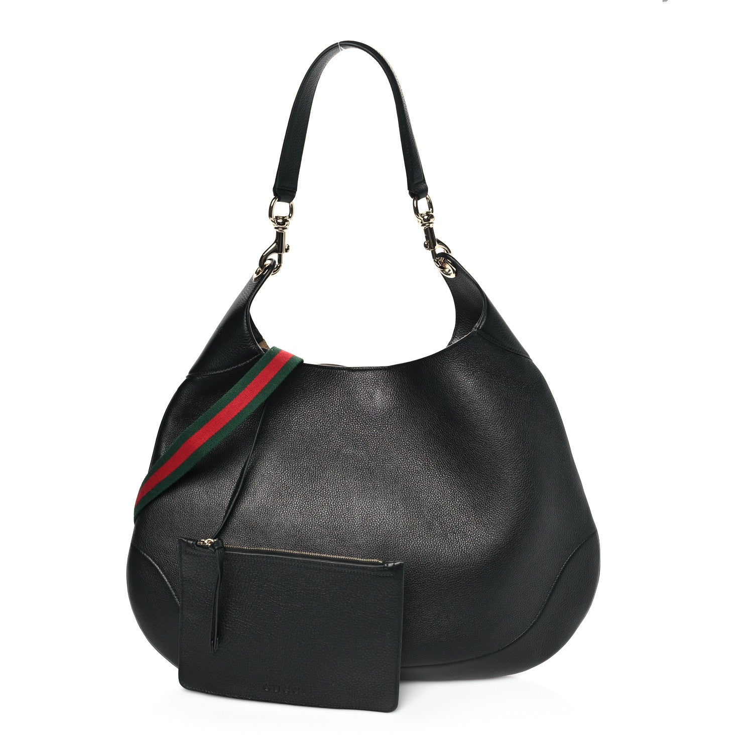Gucci Soft Grained Calfskin Maxi B Hobo Black 1811945 – FASHIONPHILE