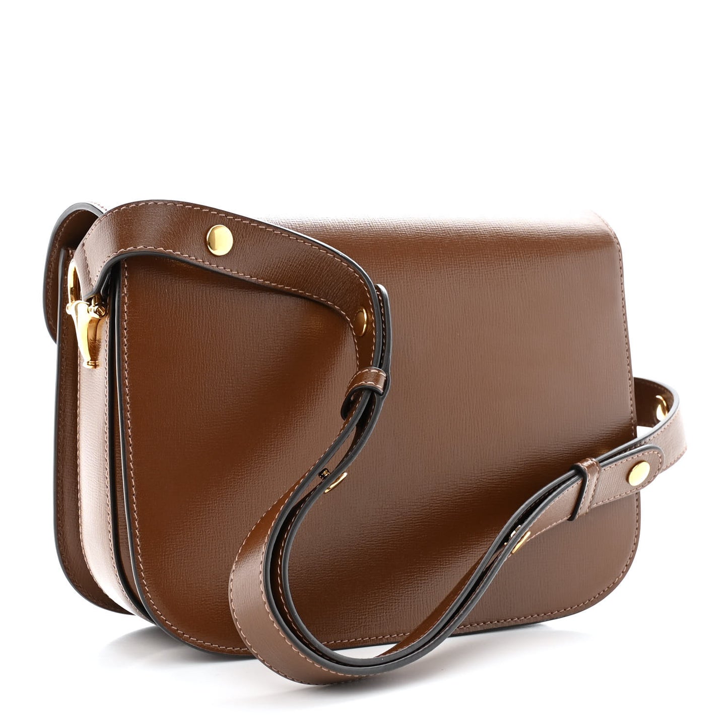 Azalea Calfskin Horsebit 1955 Shoulder Bag Brown Sugar