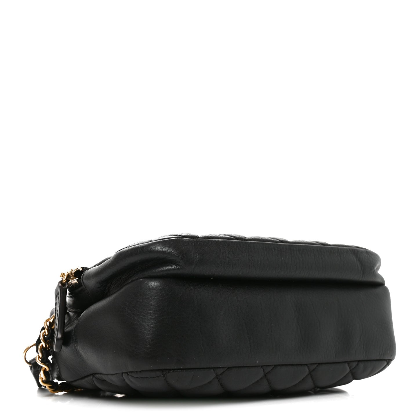 Calfskin Quilted Day Trips Camera Case Black
