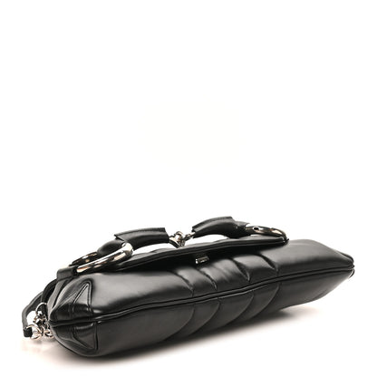 Gucci Nappa Vertical Matelasse Medium Maxi Horsebit Chain Shoulder Bag Black 4 of 11