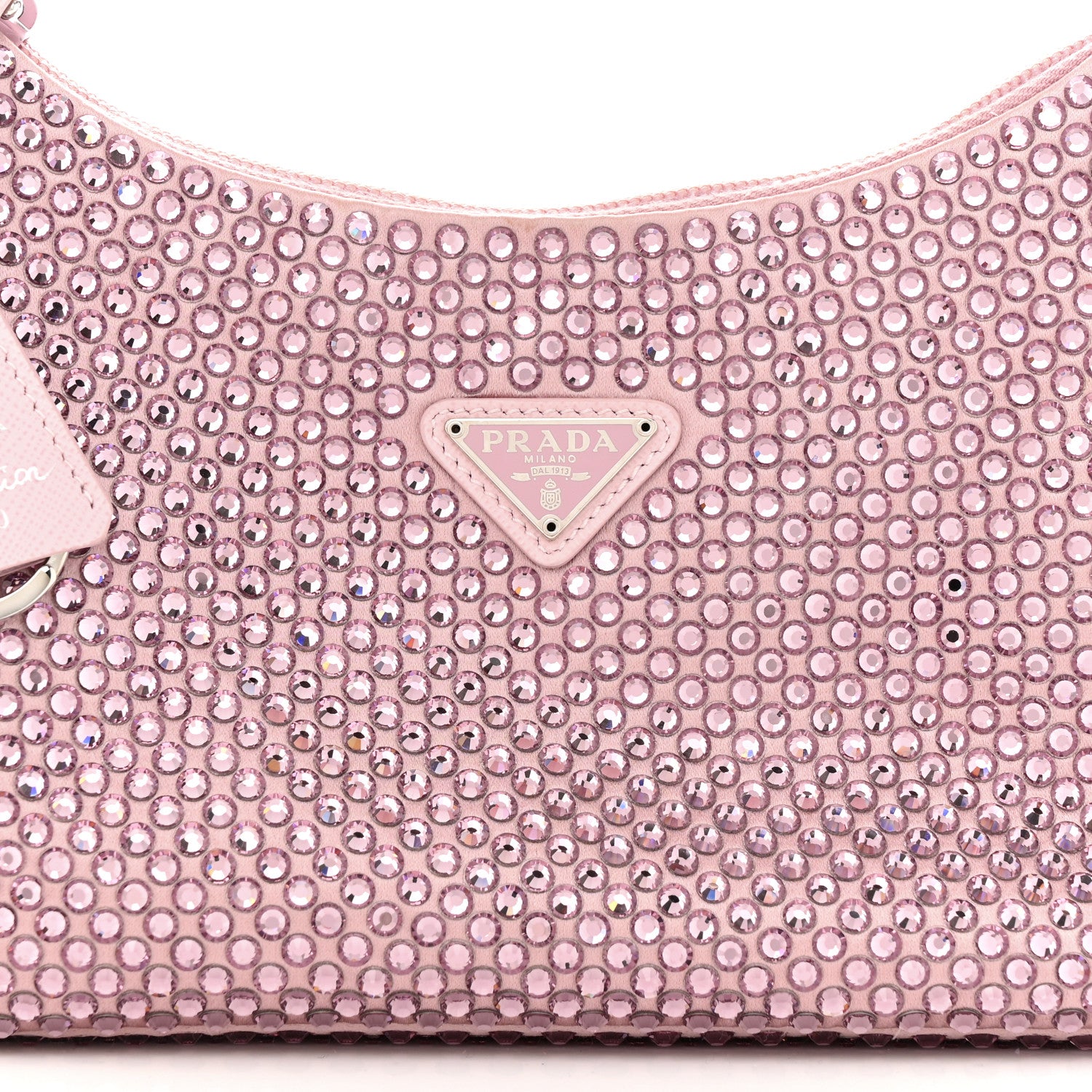 Prada Satin Crystal Mini Re-Edition 2000 Bag Alabastro 8 of 11