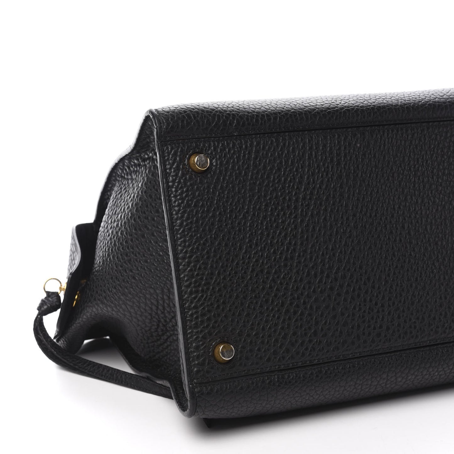 Bullhide Calfskin Medium Ring Bag Black