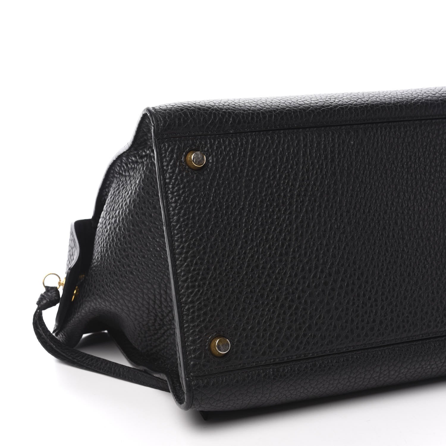 Celine Bullhide Calfskin Medium Ring Bag Black 6 of 11
