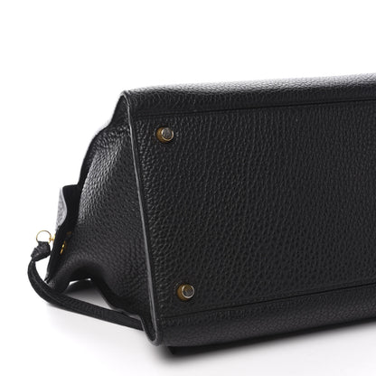 Celine Bullhide Calfskin Medium Ring Bag Black 6 of 11