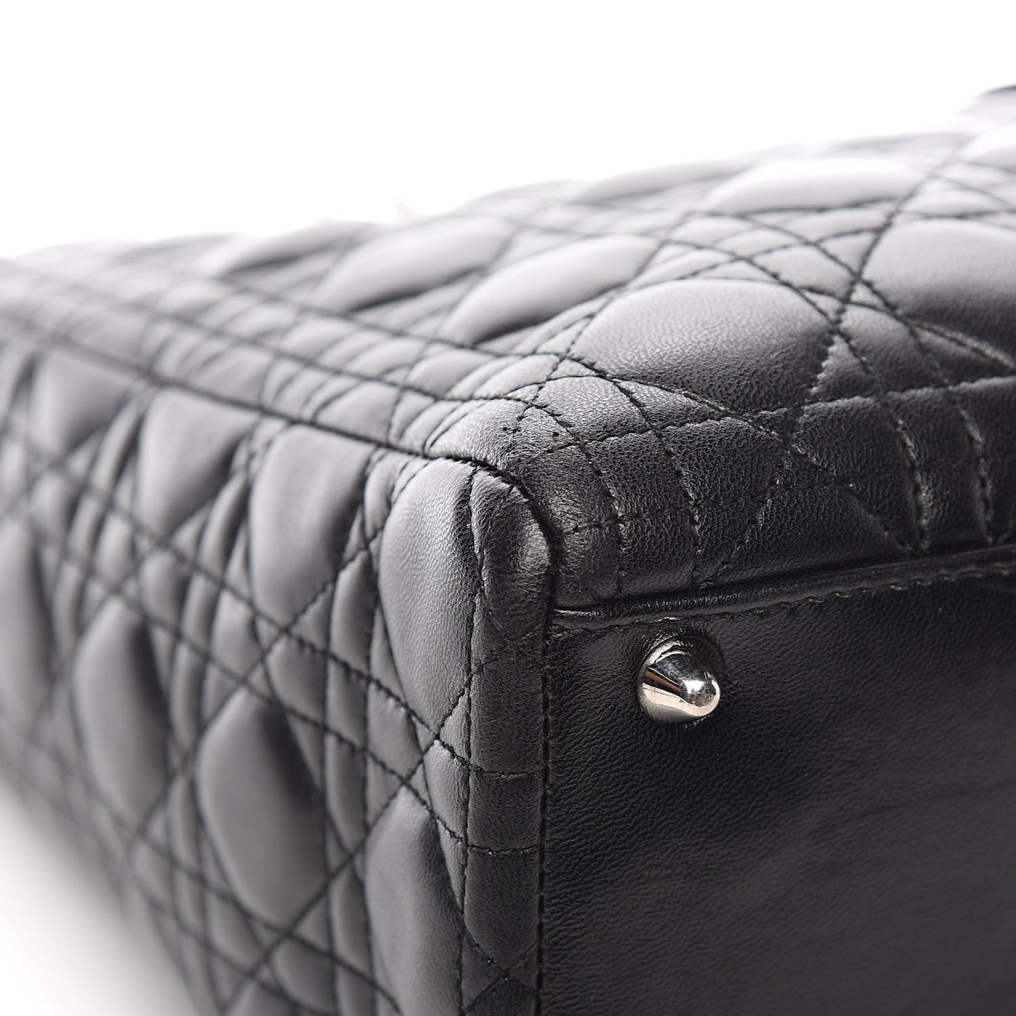 Lambskin Cannage Large Lady Dior Black