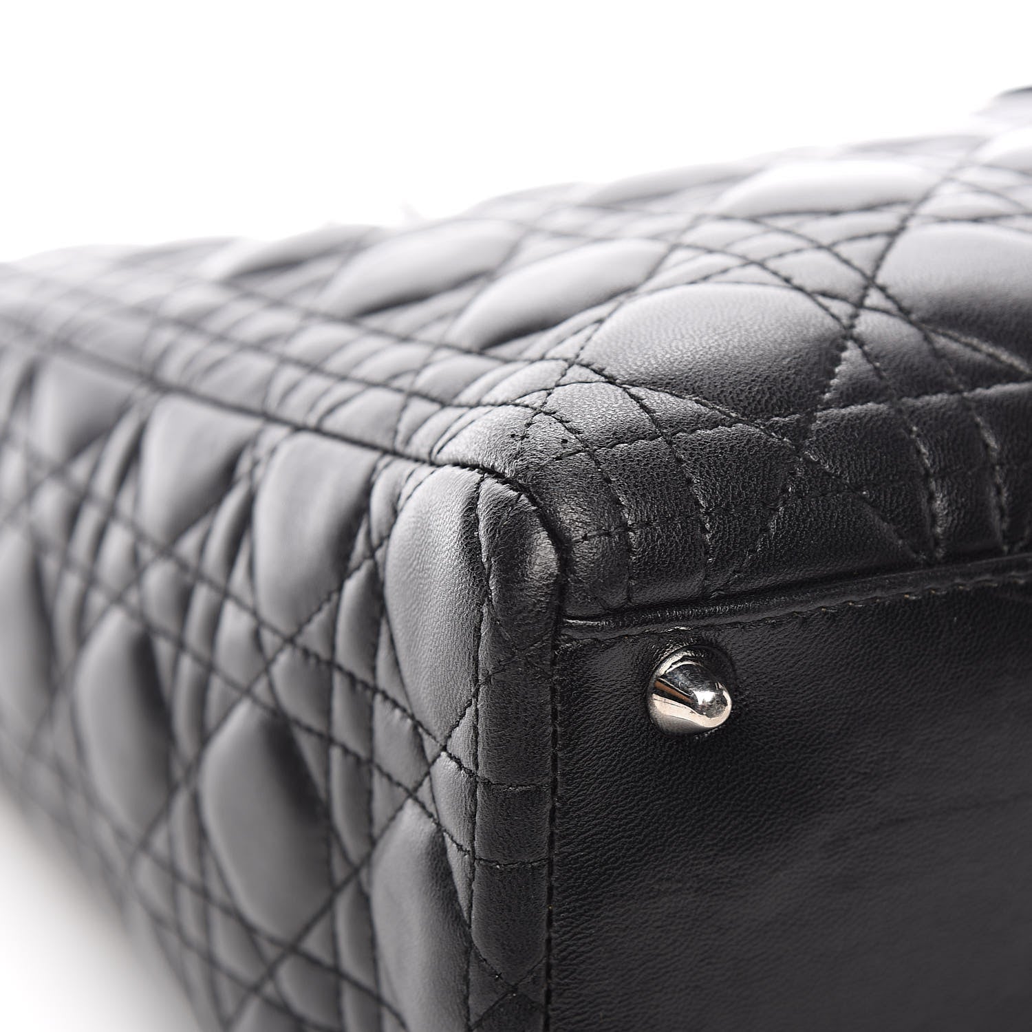 Christian Dior Lambskin Cannage Large Lady Dior Black 8 of 16