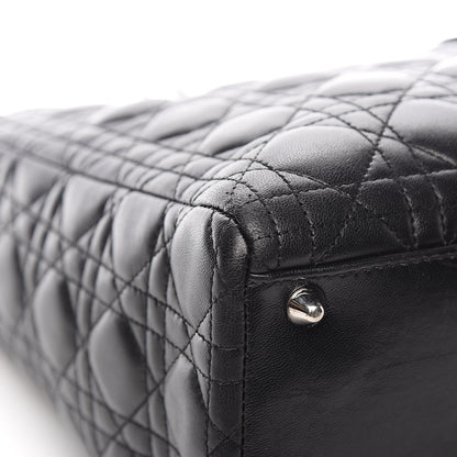 Christian Dior Lambskin Cannage Large Lady Dior Black 8 of 16