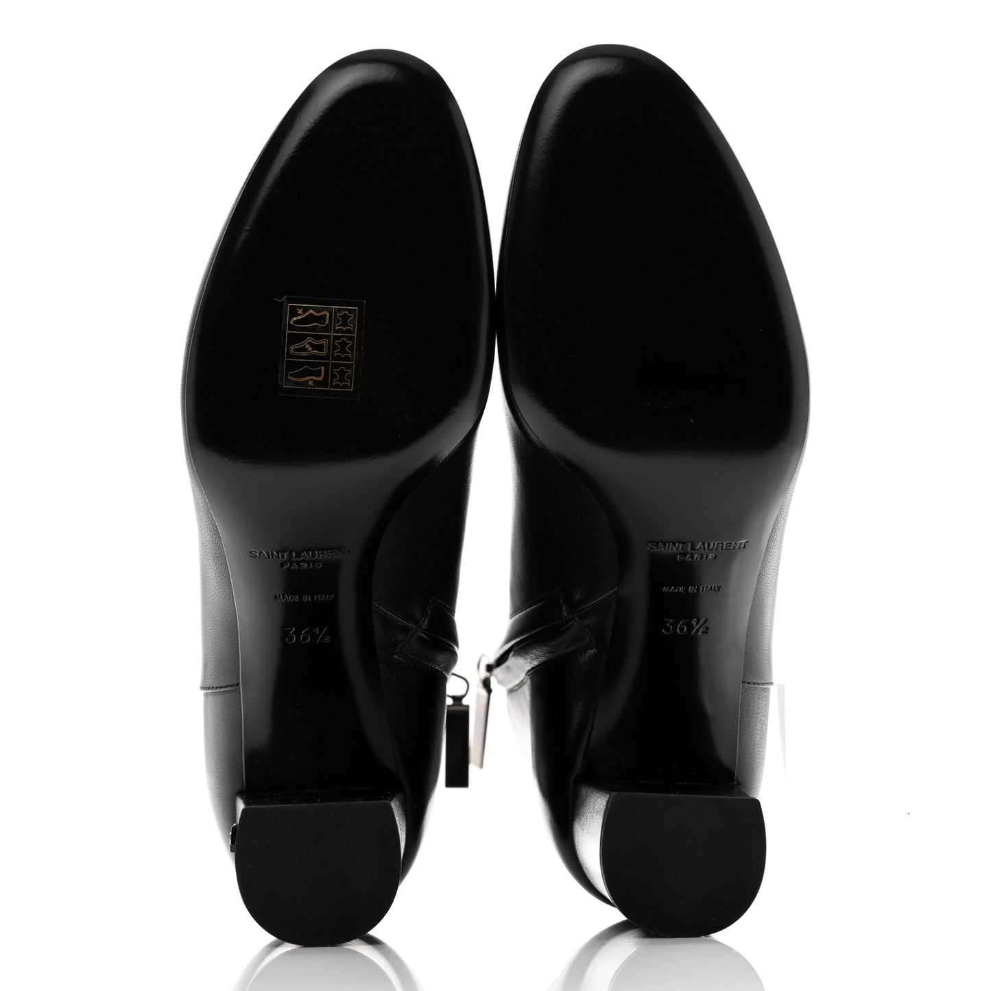 Nappa Vendome Loulou Ankle Zip Boot 36.5 Black