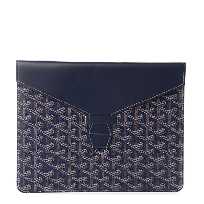 Goyard Goyardine Camondo MM Horizontal Clutch Navy 1 of 5