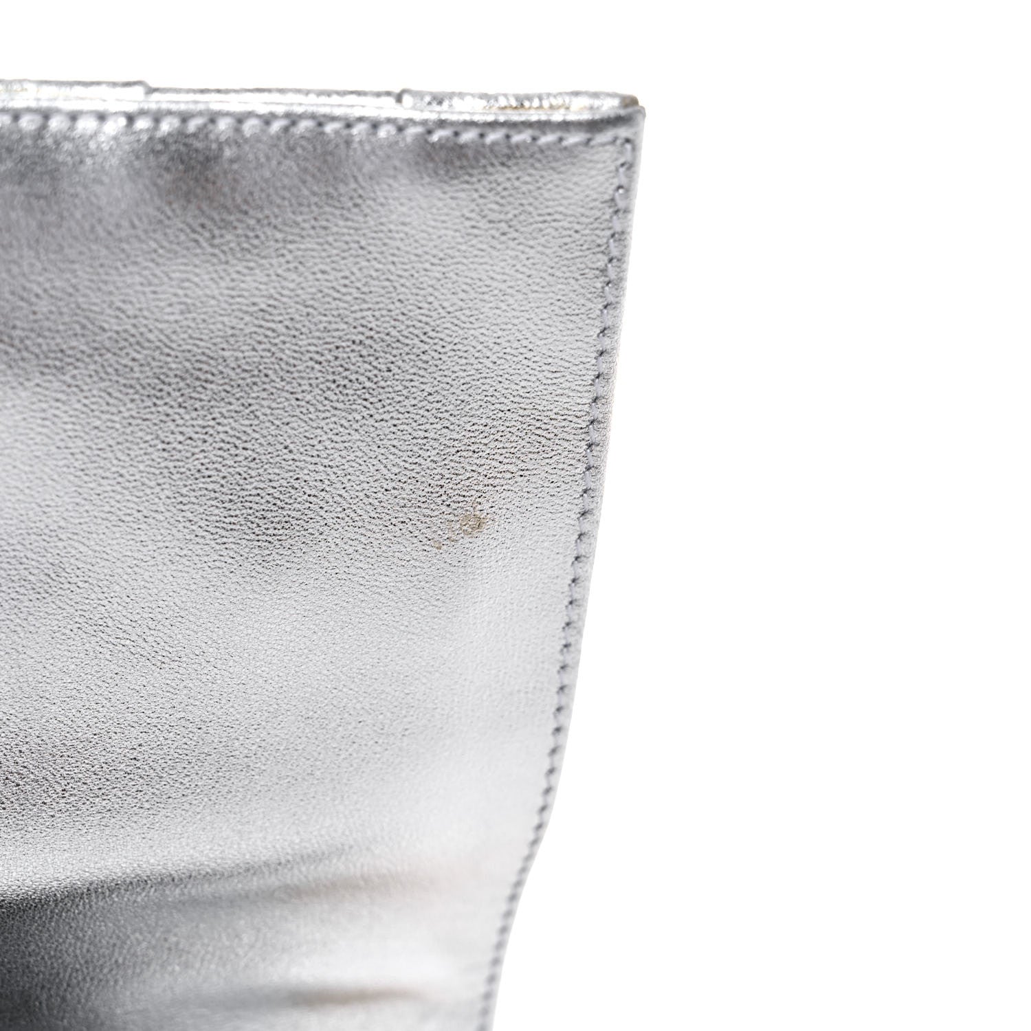 Chanel Metallic Lambskin Sac Pochette Argent 16 of 17