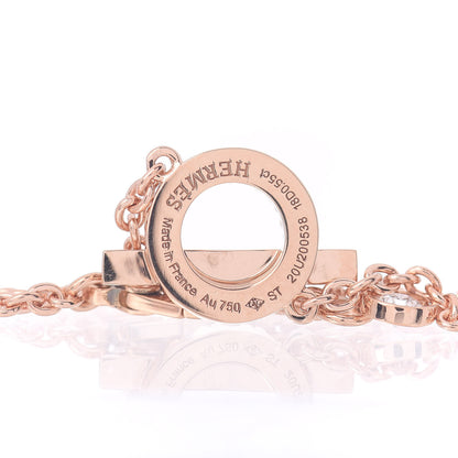 Hermes 18K Rose Gold Diamond Finesse Bracelet ST 4 of 5