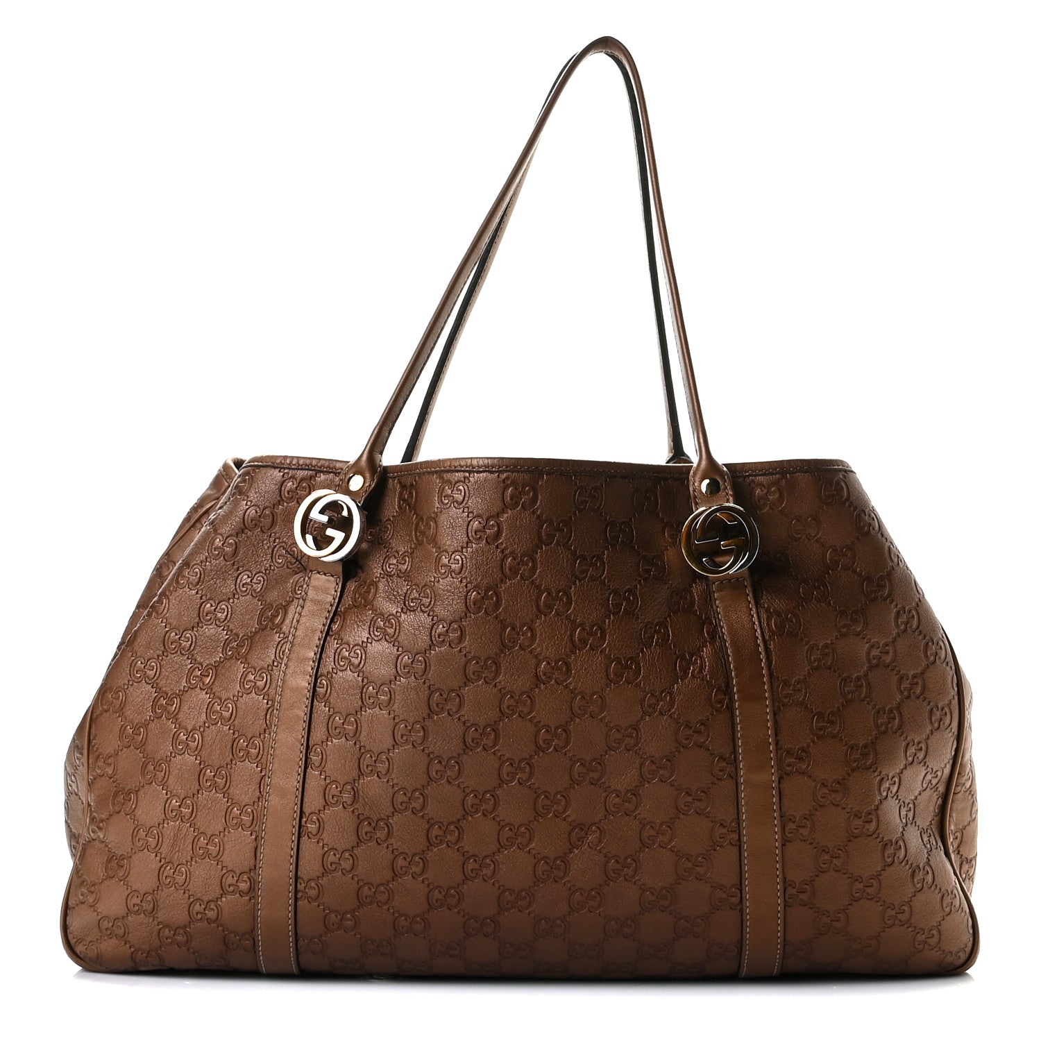 Gucci Metallic Guccissima Large GG Twins Tote Bronze 1 of 21
