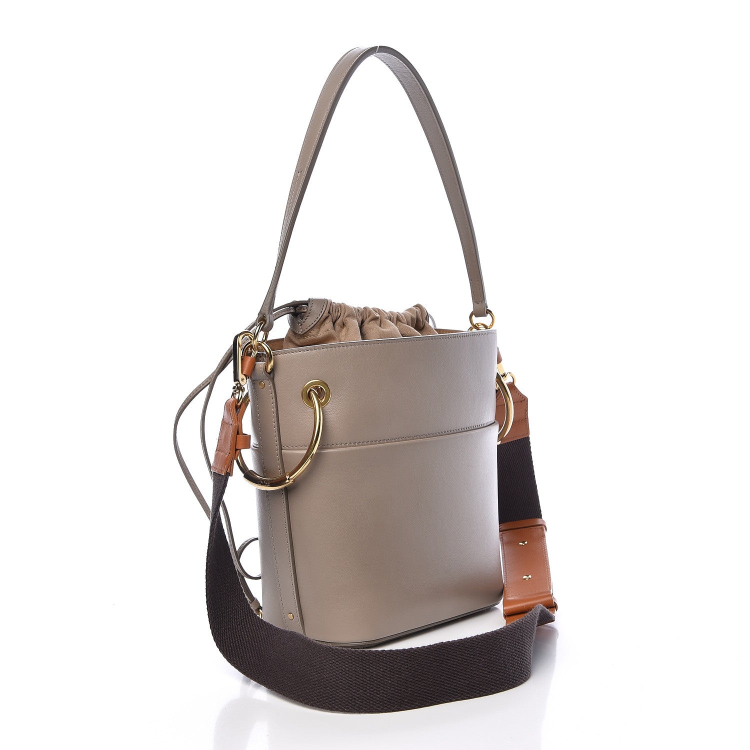Chloe Smooth Calfskin Small Roy Bucket Bag Motty Grey 4 of 12