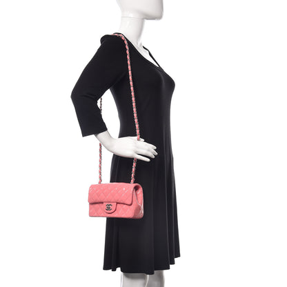Chanel Patent Calfskin Quilted Mini Rectangular Flap Pink 2 of 11